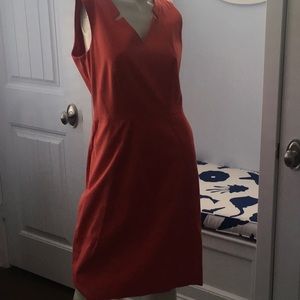 Coral picot sleeveless dress